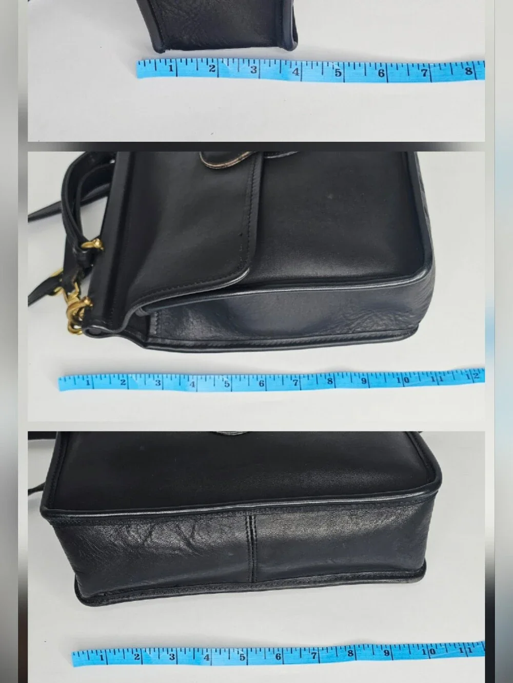 Coach Vintage Willis Black Leather Top Handle Satchel Purse